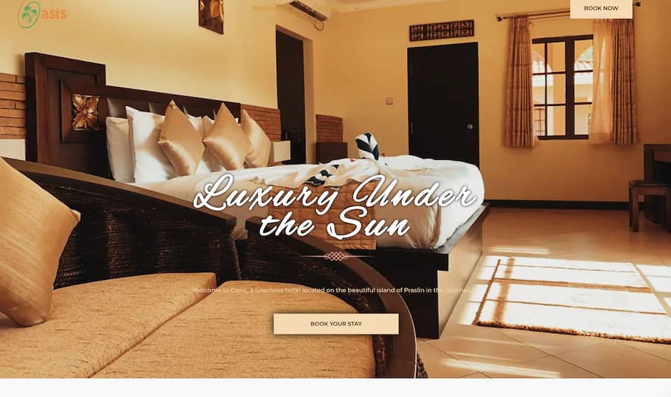 Oasis Praslin website
