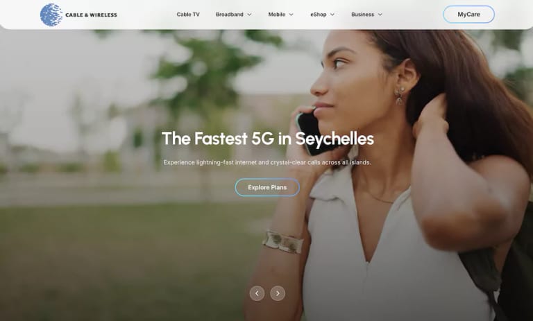 Cable & Wireless website