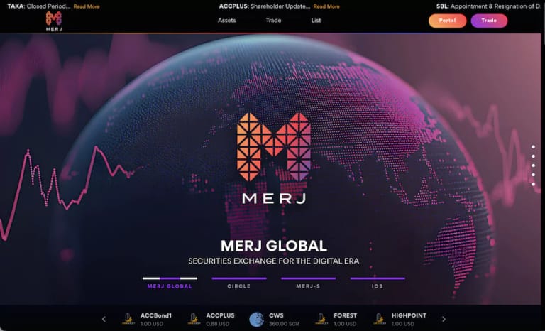 MERJ Exchange website
